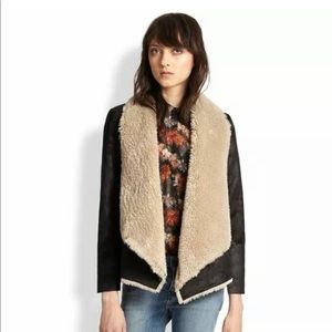 The Kooples Black Shearling Jacket size Medium